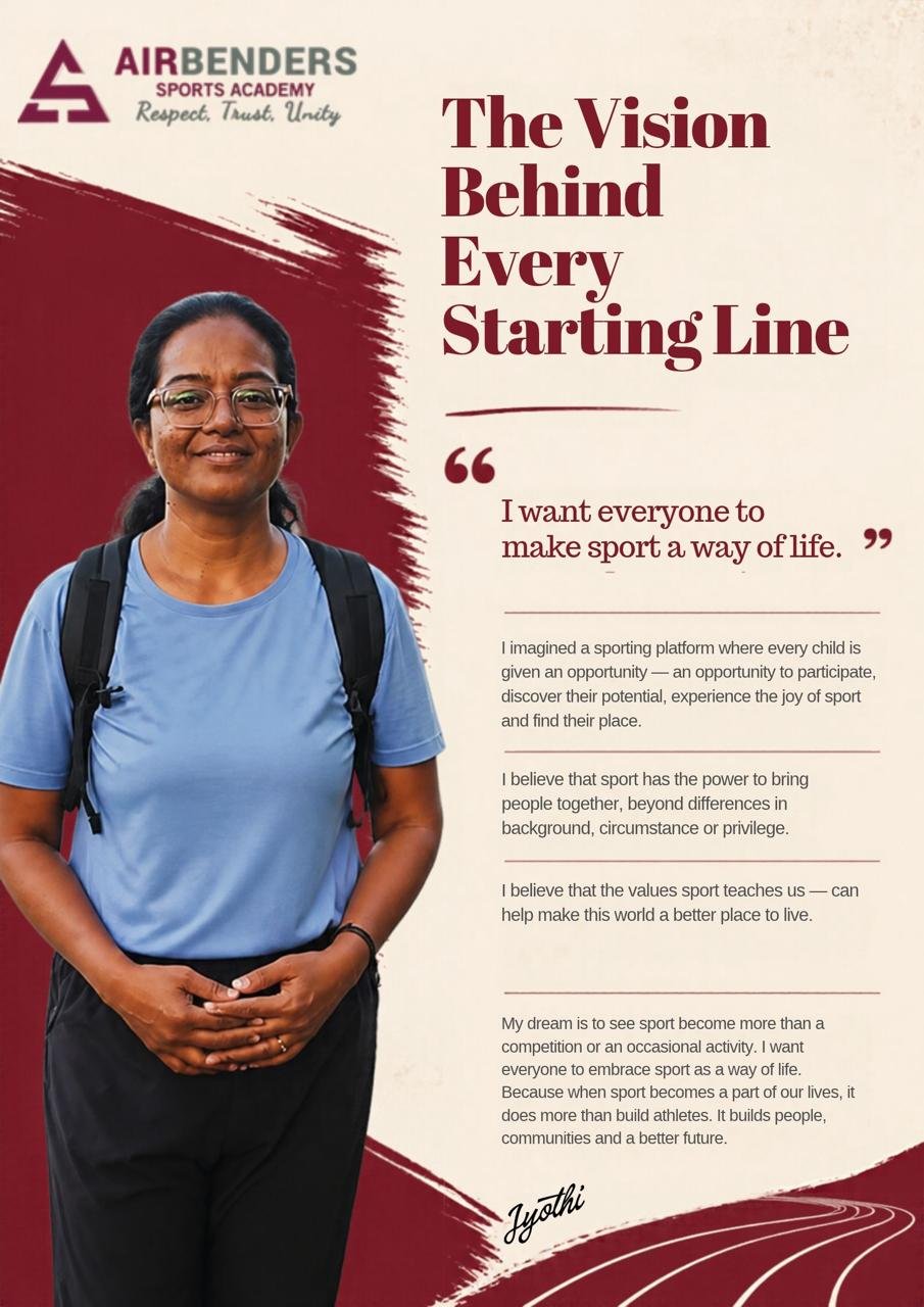 Jyothi sharing the vision behind every starting line