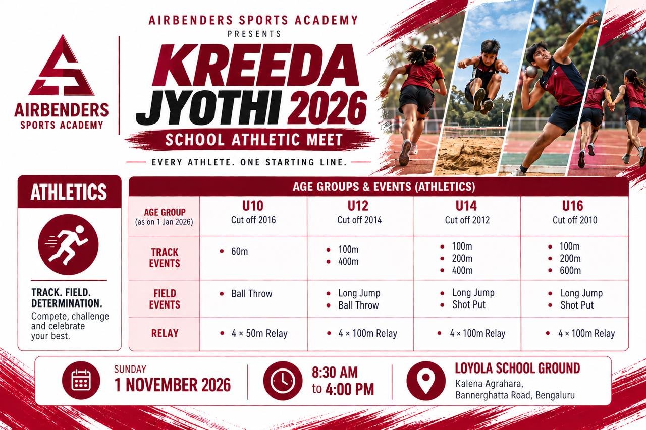 Kreeda Jyothi 2026 school athletic meet poster
